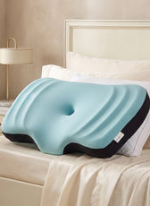 Cool Cervical Memory Foam Pillow Ergonomic Neck Support Blue 62x38x8.5CM