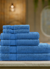 Cotton Home Ultimate Towel Collection - 6 Piece Bundle Blue - Cotton Home