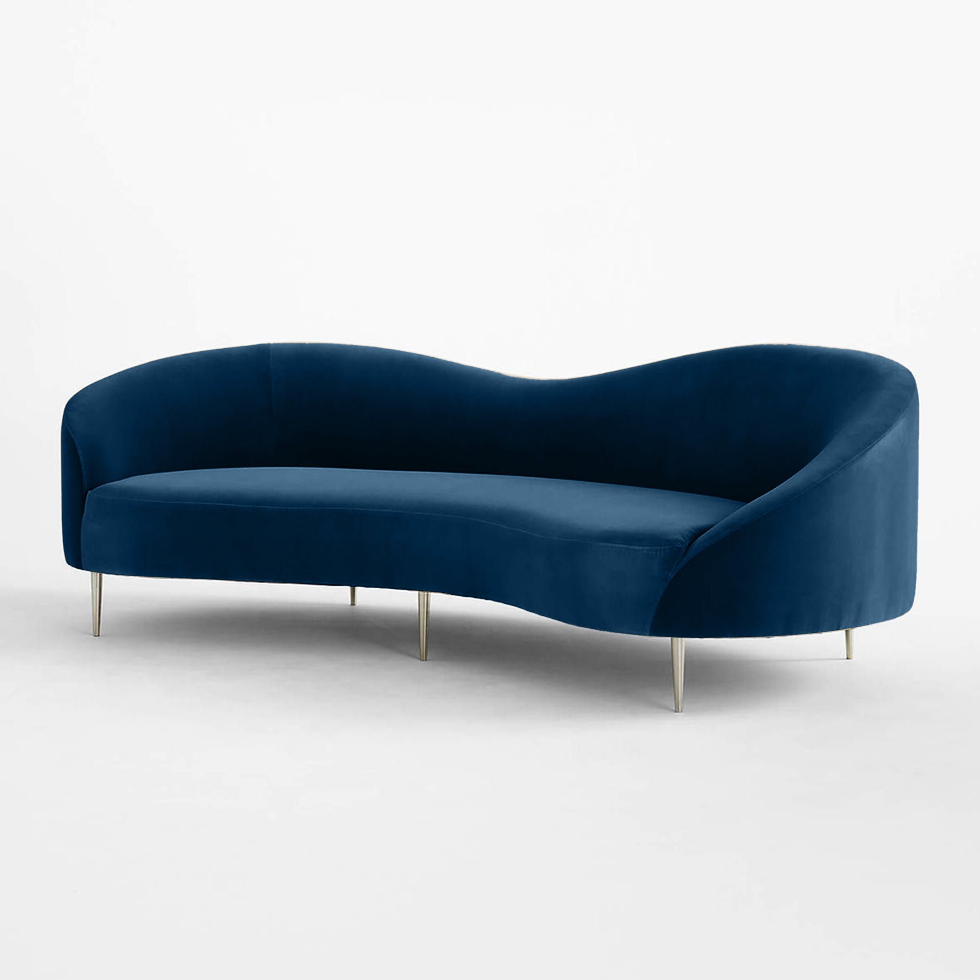 Luxe Lounge Luxurious Camel Velvet 3 Seater Sofa - 241cm Chic & Comfortable Lounge Seating - Cotton Home