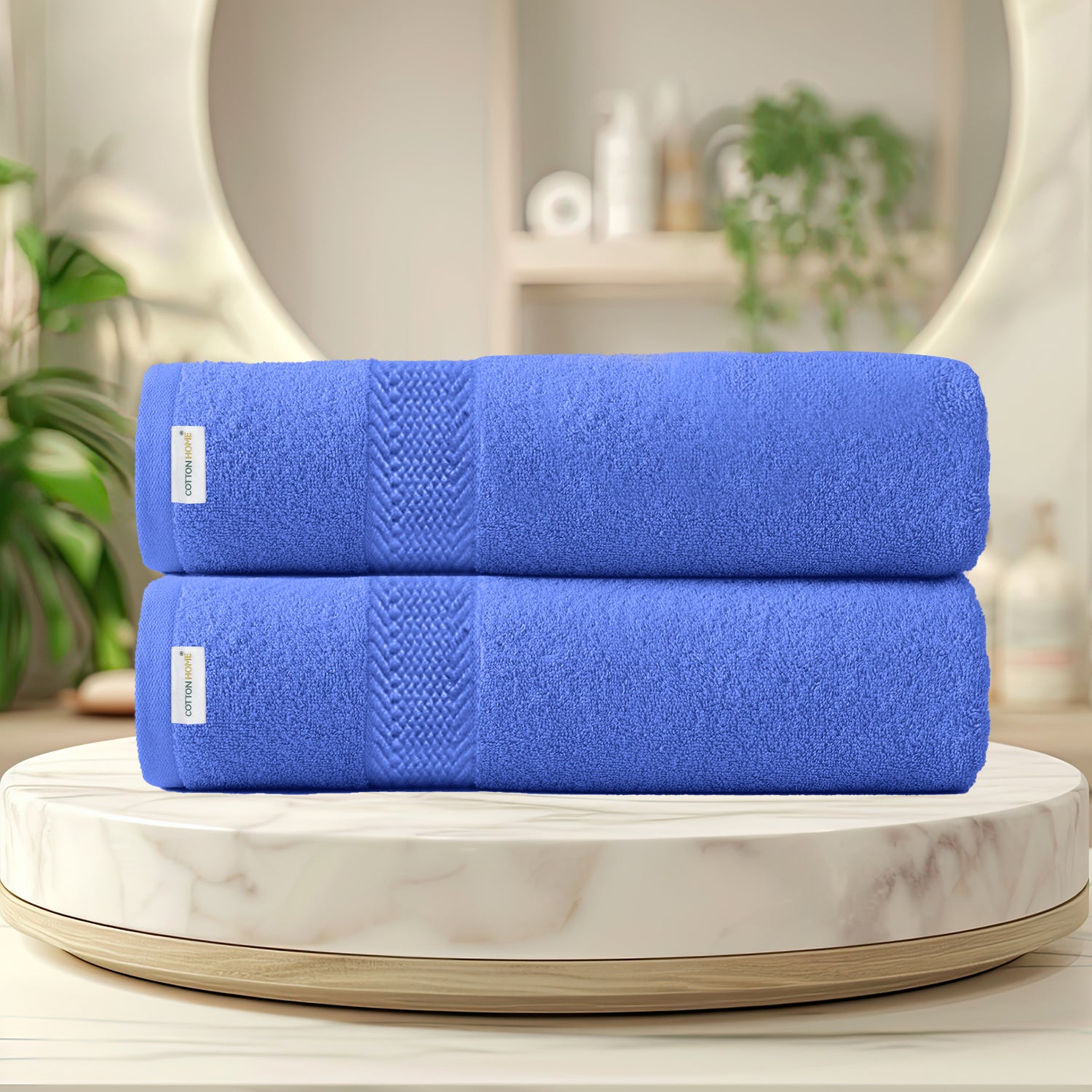Cotton Bath Towel Pack of 2 Soft Feel, Quick Dry, Highly Absorbent Durable Towels - Cotton Home