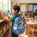 Bluey Printed School Backpack for Kids – Lightweight Cartoon Character Bookbag with Large Storage Space for Boys & Girls