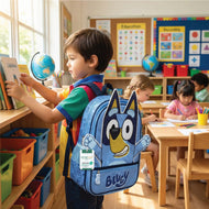 Bluey Printed School Backpack for Kids – Lightweight Cartoon Character Bookbag with Large Storage Space for Boys & Girls