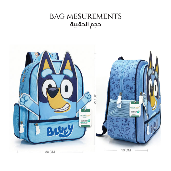Bluey Printed School Backpack for Kids – Lightweight Cartoon Character Bookbag with Large Storage Space for Boys & Girls