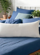 Four seasons Super King Long Bed Pillow with Removable Cover 45x145cm - Cotton Home