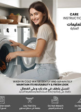 Four seasons Super King Long Bed Pillow with Removable Cover 45x145cm - Cotton Home