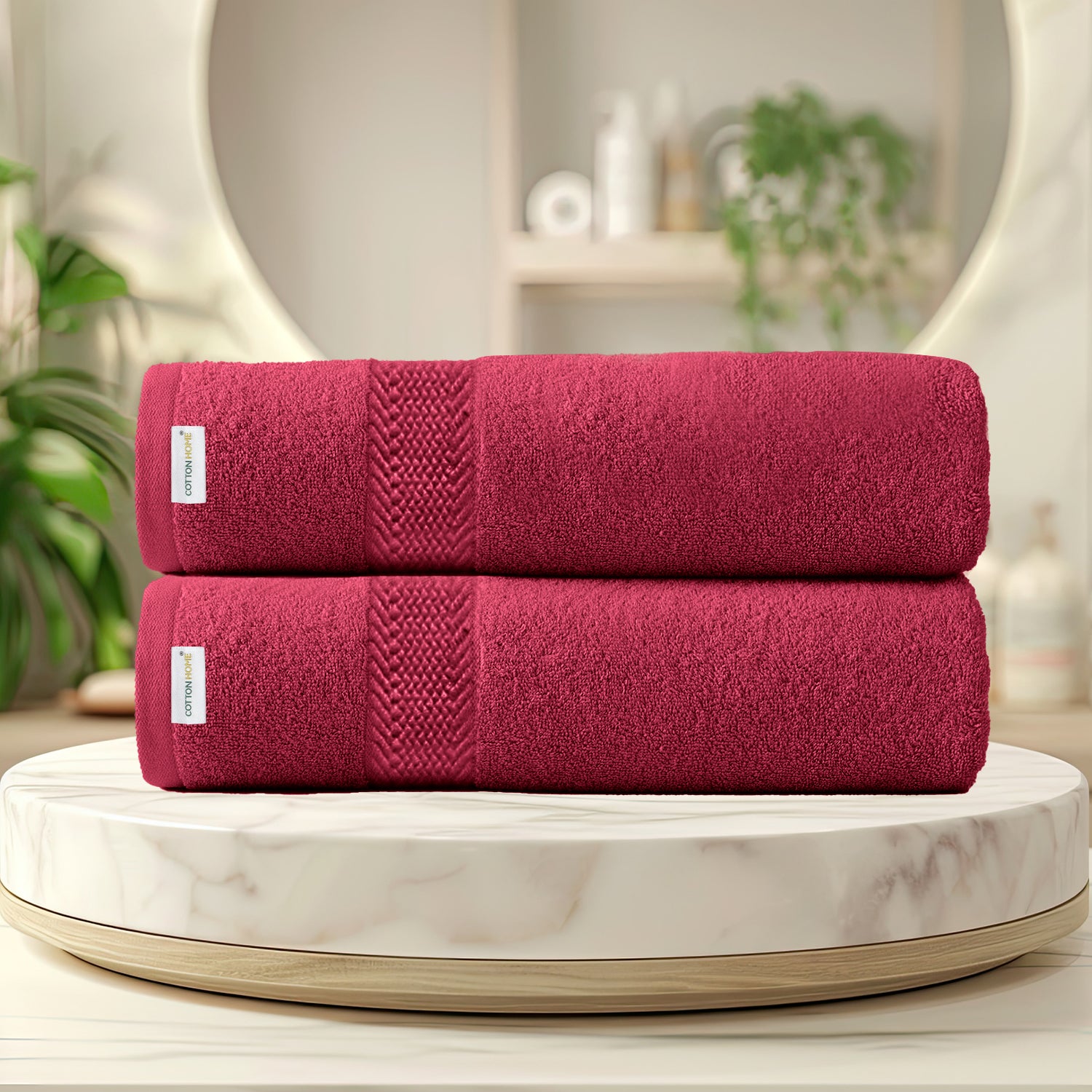 Cotton Bath Sheet 100x150 CM 2 Piece Set-Soft Feel, Quick Dry, Highly Absorbent Durable Towels - Cotton Home