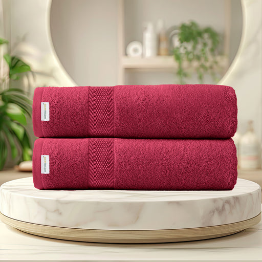 Cotton Bath Towel Pack of 2 Soft Feel, Quick Dry, Highly Absorbent Durable Towels - Cotton Home