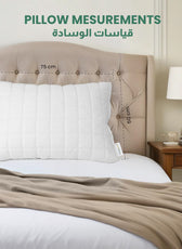 Sapphire Gazette Quilted  Premium Cotton Pillow with Down Alternative filling 50x70+3cm cm - Cotton Home