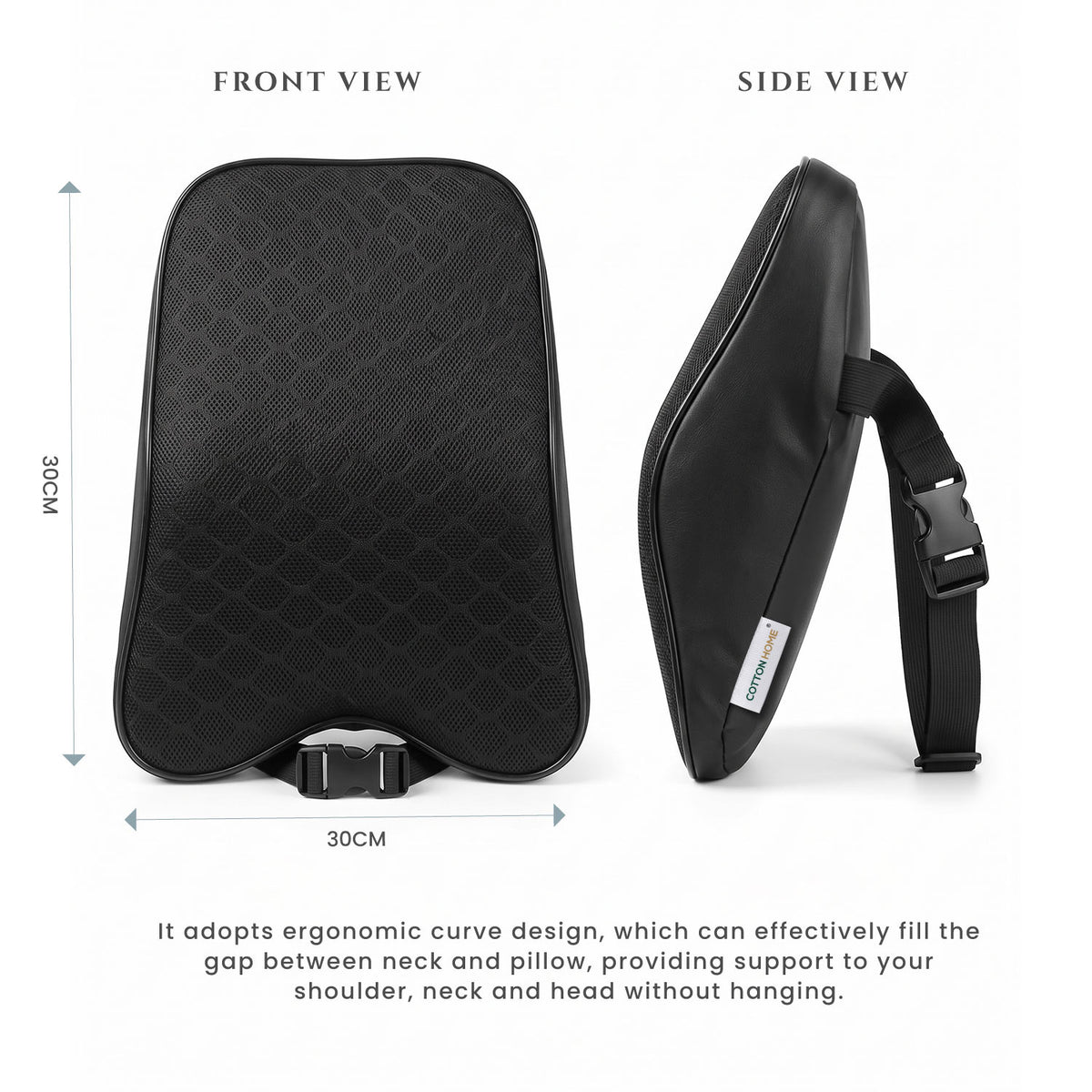 Ergonomic Memory Foam Car Seat Headrest Cushion 22x30cm
