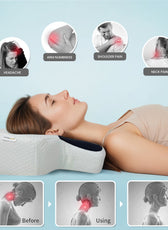 Cervical Memory Foam Contour Pillow with Ergonomic Support 60x45x40cm - Cotton Home