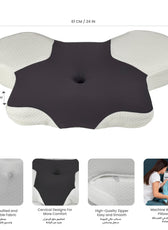 Cervical Memory Foam Contour Pillow with Ergonomic Support 60x45x40cm - Cotton Home