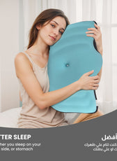 Cool Cervical Memory Foam Pillow Ergonomic Neck Support Blue 62x38x8.5CM - Cotton Home