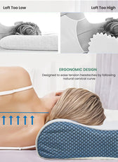 Cervical Support Memory Foam Mesh Pillow for Neck and Shoulder Pain Relief L60xW35xH9-11 CM - Cotton Home