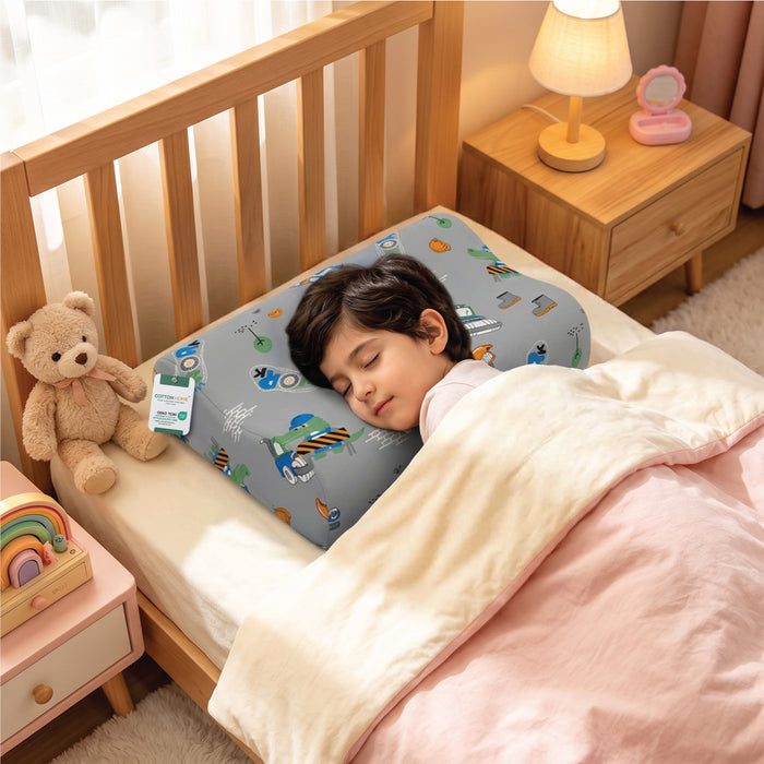 Kids Contour Memory Foam Pillows - Construction (26x38cm)