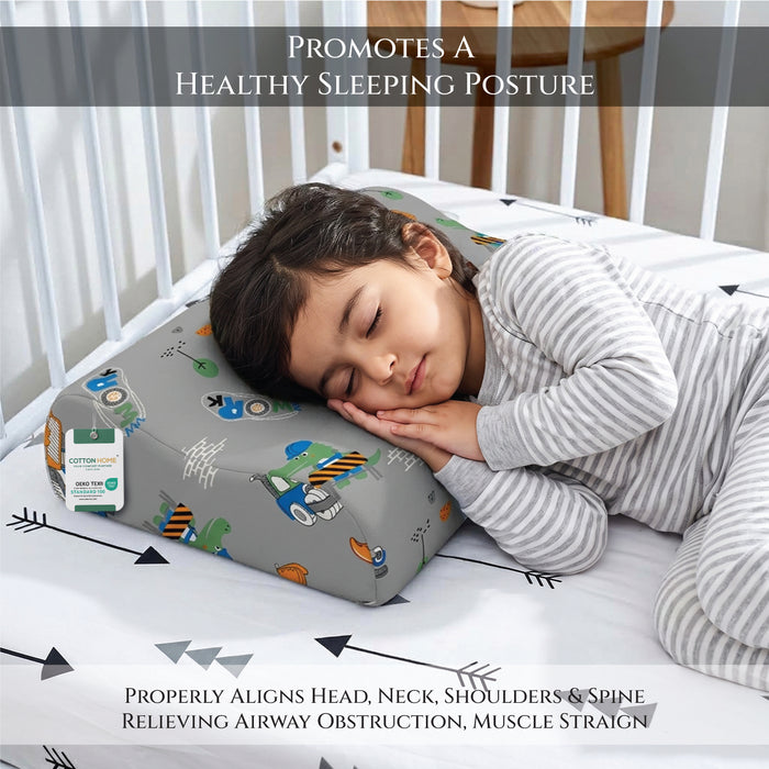 Kids Contour Memory Foam Pillows - Construction (26x38cm)