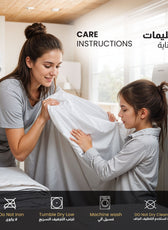 Premium Coolent Mattress Protector 160x200+35CM Breathable & Waterproof - Cotton Home