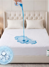 Premium Coolent Mattress Protector 90x200+35CM  Breathable & Waterproof