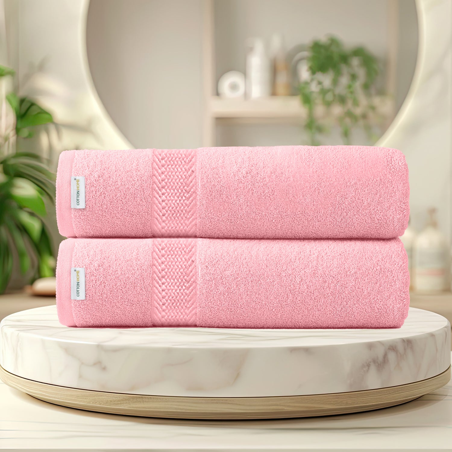 Cotton Bath Sheet 100x150 CM 2 Piece Set-Soft Feel, Quick Dry, Highly Absorbent Durable Towels - Cotton Home