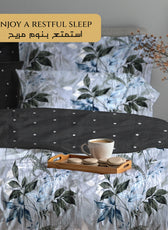 6 Piece Duvet Cover Set  220x240cm –  with Fitted Sheet & Pillowcases Botanica