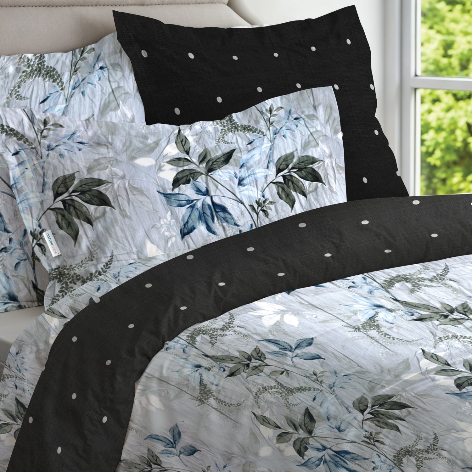 6 Piece Duvet Cover Set  220x240cm –  with Fitted Sheet & Pillowcases Botanica