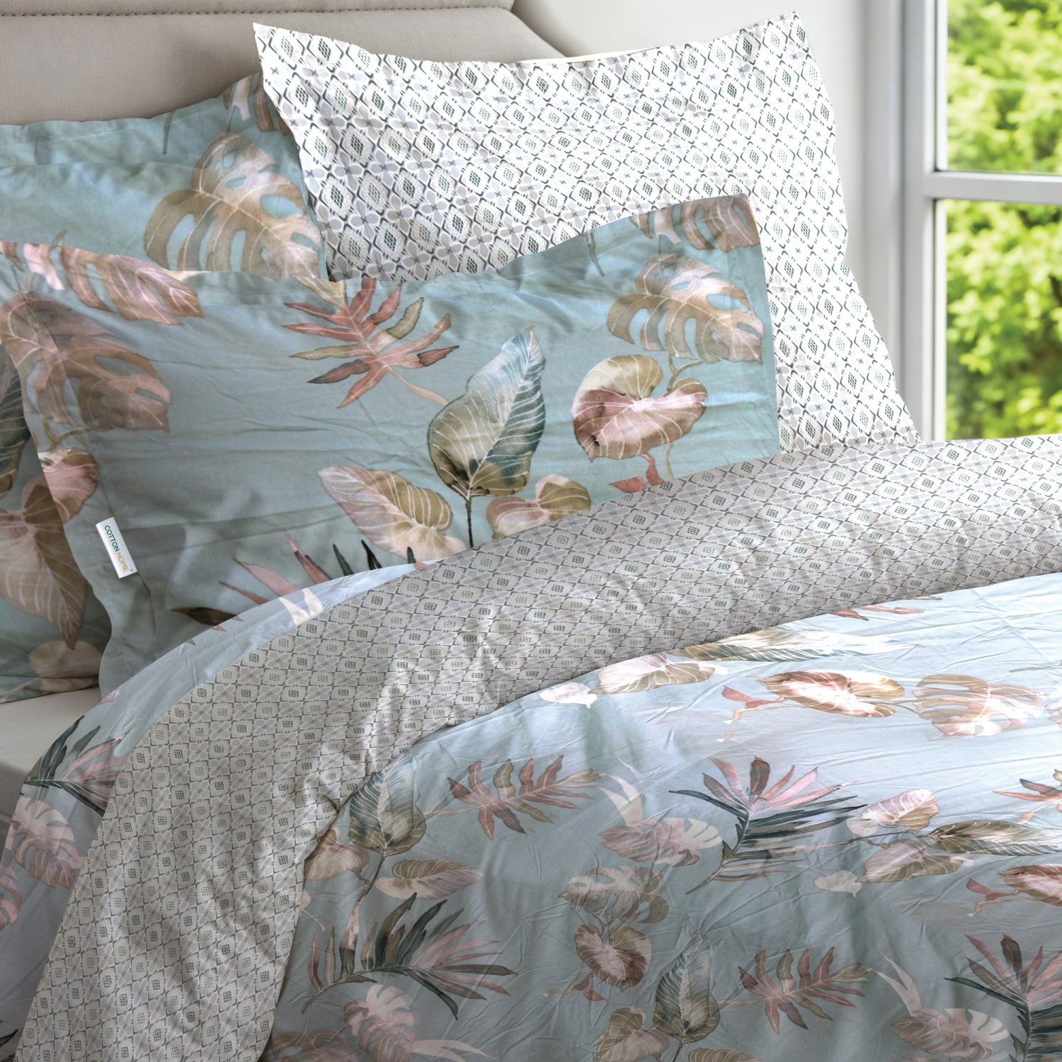 Garden Soft King Size Duvet Cover Set – 6 Pieces 220x240cm – Elegant Floral Bedding with Fitted Sheet & Pillowcases