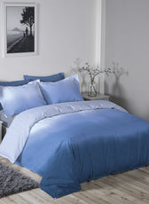 6 Piece Duvet Cover Set  220x240cm –  with Fitted Sheet & Pillowcases Ocean Blue
