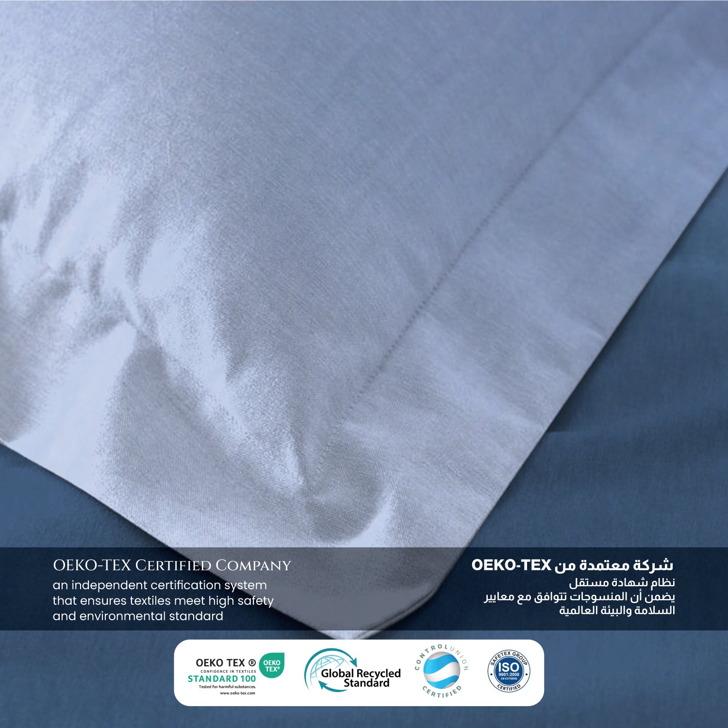 6 Piece Duvet Cover Set  220x240cm –  with Fitted Sheet & Pillowcases Ocean Blue
