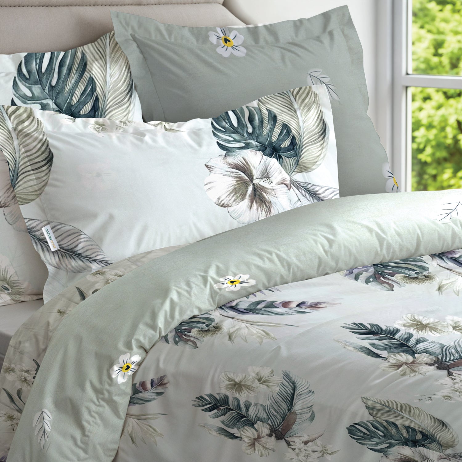 Garden Soft King Size Duvet Cover Set – 6 Pieces 220x240cm – Elegant Floral Bedding with Fitted Sheet & Pillowcases