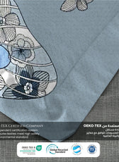 Breeze Soft King Size Duvet Cover Set – 6 Pieces 220x240cm – Elegant Floral Bedding with Fitted Sheet & Pillowcases