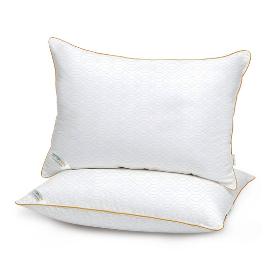 Royal Angler High Quality Loom Design Ultra Soft Premium Egyptian Cotton Dobby Jacquard  Pillow 50x75cm White - Cotton Home
