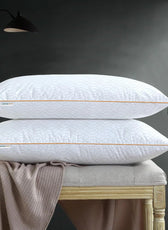 Royal Angler High Quality Loom Design Ultra Soft Premium Egyptian Cotton Dobby Jacquard  Pillow 50x75cm White - Cotton Home
