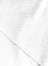 Egyptian Cotton 6 Piece Duvet Cover Set 240x260cm White Geometric