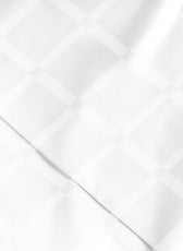 Egyptian Cotton 6 Piece Duvet Cover Set 240x260cm White Grid