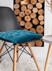 Velvet Slip Free Tufted  Chair Cushion Dark Teal 40x40cm - Pack of 2 - Cotton Home