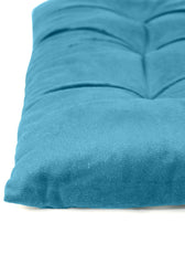 Velvet Slip Free Tufted  Chair Cushion Dark Teal 40x40cm - Pack of 2 - Cotton Home
