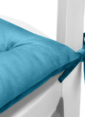 Velvet Slip Free Tufted  Chair Cushion Dark Teal 40x40cm - Pack of 4 - Cotton Home