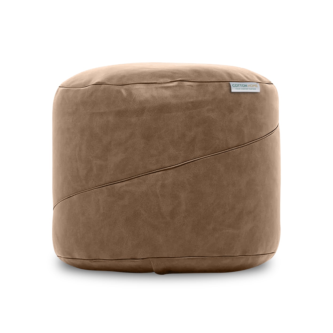 Luxury Pure Faux Leather Ottoman 45x35 cm - Cotton Home