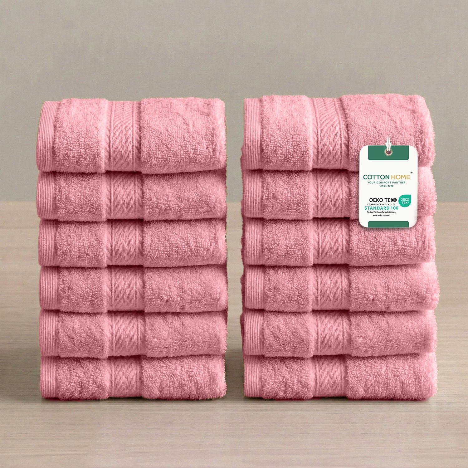 Cotton Face Towel 30x30 CM 12 Piece Set-Soft Feel, Quick Dry, Highly Absorbent Durable Towels