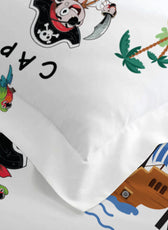 3PC Kids Duvet Cover Set – 135x220 Cozy Captain Design 100% Premium Cotton