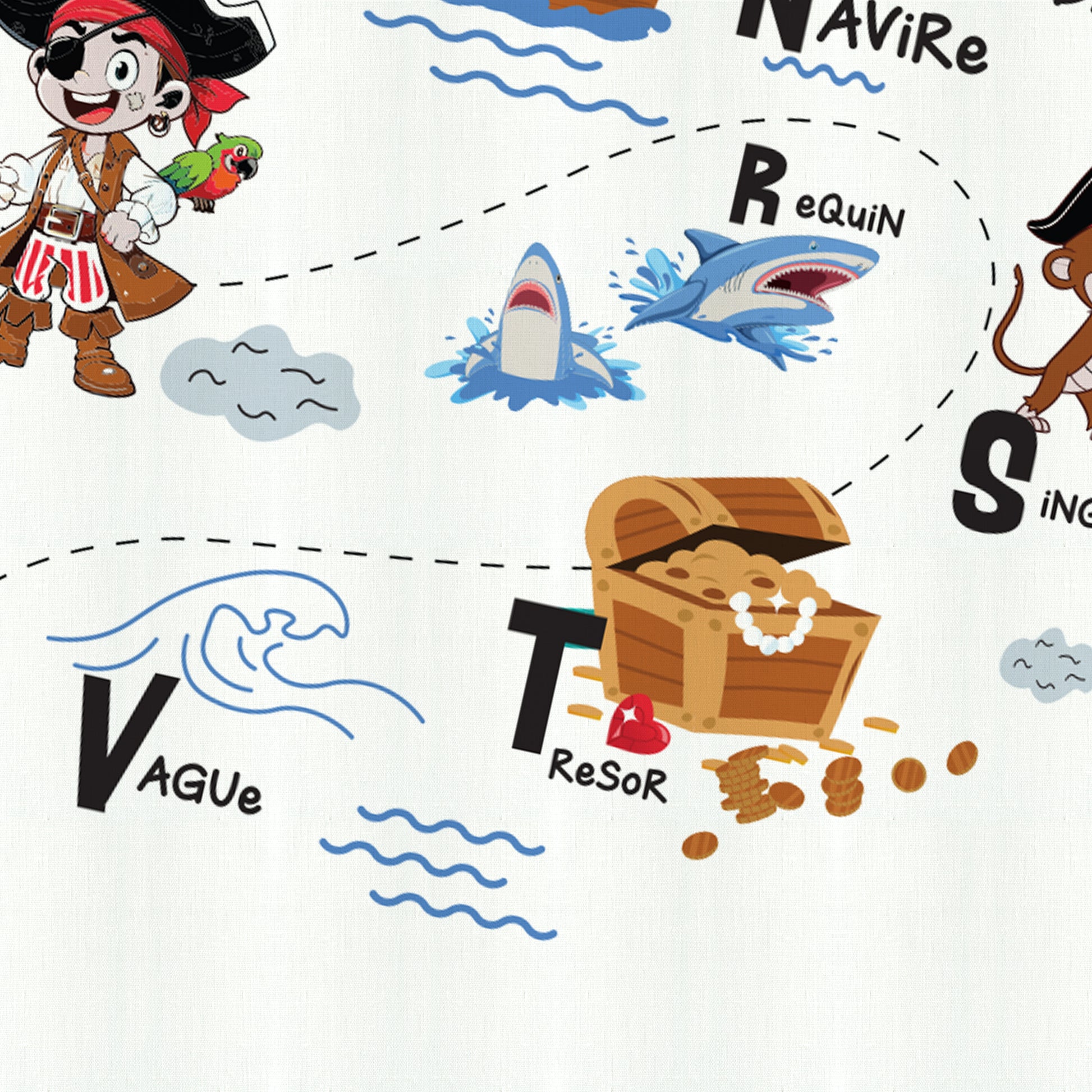 3PC Kids Duvet Cover Set – 135x220 Cozy Captain Design 100% Premium Cotton