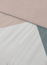 4PC Kids Duvet Cover Set – 160x220 Urban Grid Design 100% Premium Cotton