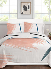 4PC Kids Duvet Cover Set – 160x220 Pastel Strokes Design 100% Premium Cotton