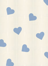 3PC Kids Duvet Cover Set – 135x220 Sky Hearts Design 100% Premium Cotton