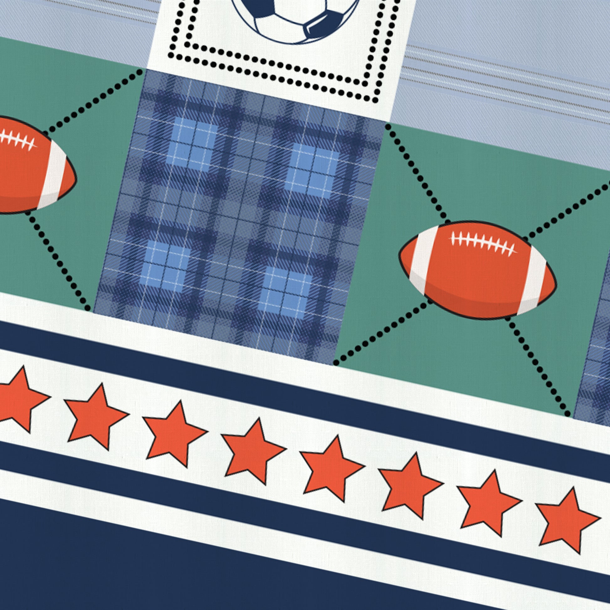 3PC Kids Duvet Cover Set – 135x220 Champions Design 100% Premium Cotton