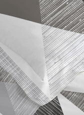 4PC Kids Duvet Cover Set – 160x220 Graphite Angles Design 100% Premium Cotton