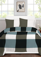 4PC Kids Duvet Cover Set – 160x220 Leafline Fusion Design 100% Premium Cotton