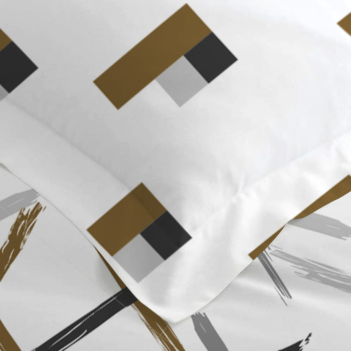 4PC Cotton Duvet Cover Set – 160x220 Modern Artistry Design