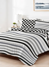 4PC Kids Duvet Cover Set – 160x220 Slate Sketch Design 100% Premium Cotton