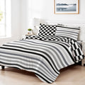 4PC Cotton Duvet Cover Set – 160x220 Slate Sketch Design