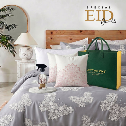 Duvet Cover Set Bamboo Pillow Cushion and Home Fragrance set Bundle 17